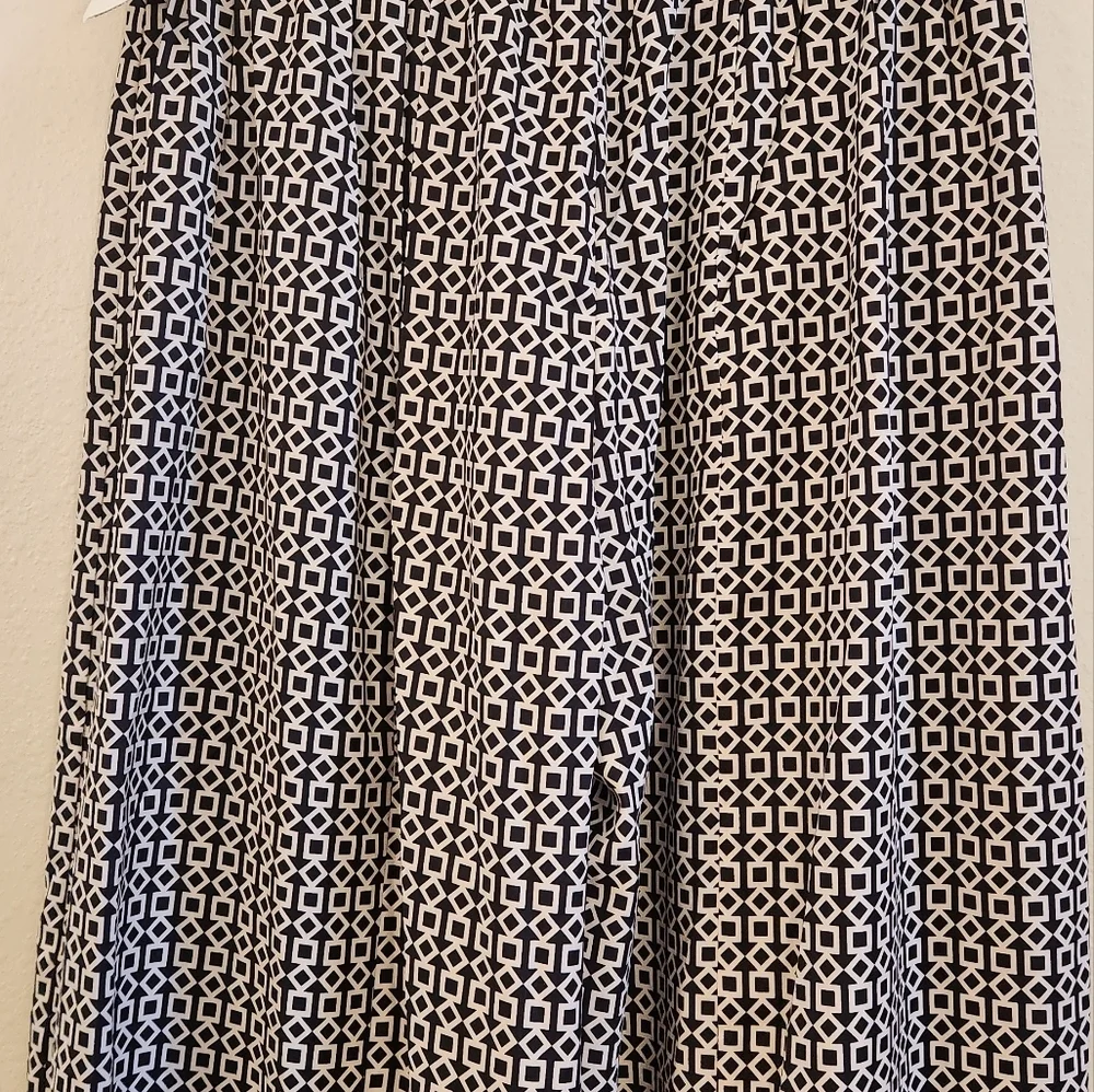 HYFVE Elastic Wide Leg Ribbed High Waist Pull On Pants JUNIORS Size L GEOMETRIC. - Picture 7 of 15